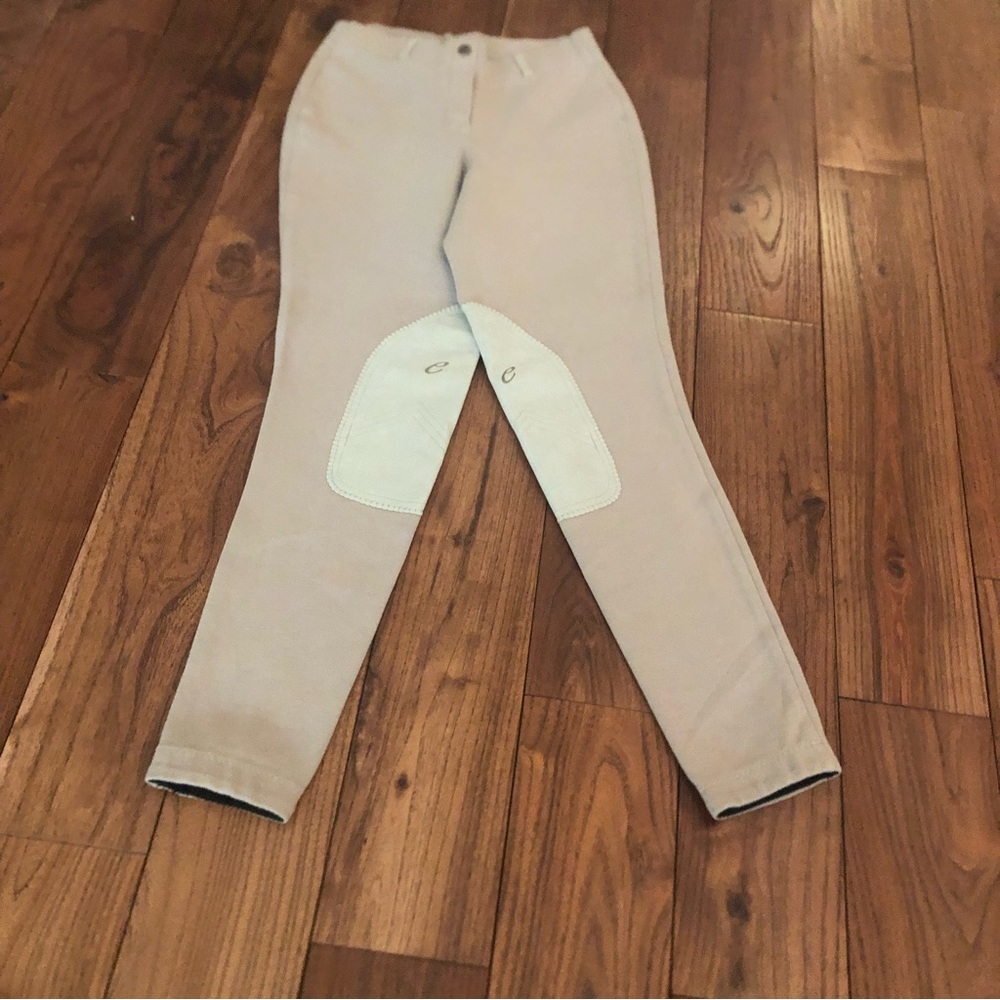 ELATION BEIGE KNEE PATCH BREECHES size 26 equestrian